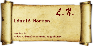László Norman névjegykártya