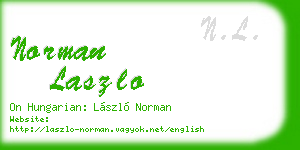 norman laszlo business card