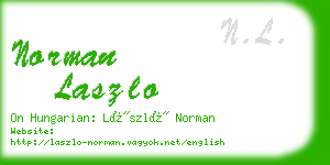 norman laszlo business card